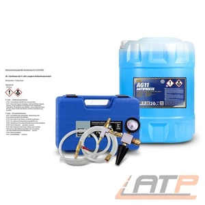 ENVA KÜHLSYSTEM PRÜFGERÄT INKL. BEFÜLLSYSTEM + 20 L MANNOL ANTIFREEZE AG11 BLAU - Bild 1 von 9