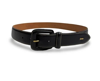 Cinto de couro preto feminino Ralph Lauren 32 - Imagem 1 de 4