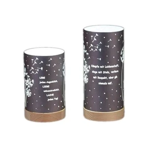 Lampe mit Spruch & Timer, rosa, formano, 15cm, Geschenk,Licht , Deko, Glas, Neu  - Bild 1 von 6