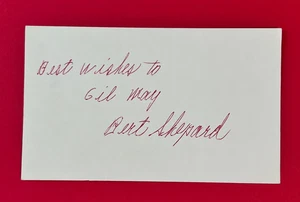 BERT SHEPARD ~ Signed Auto 3x5 Index Card ~ MLB ~ 1 Game Washington Senators - Picture 1 of 7