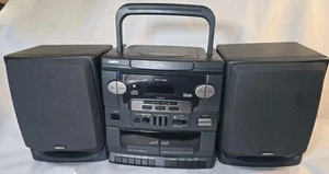 Sanyo MCD-S881 Vintage CD Player Ghettoblaster Kassette Synchro Vintage Dubbing - getestet! - Bild 1 von 18