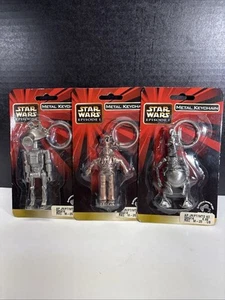3-1999 Star Wars Metal Keychain Phantom Menace RARE Episode 1 - Picture 1 of 9