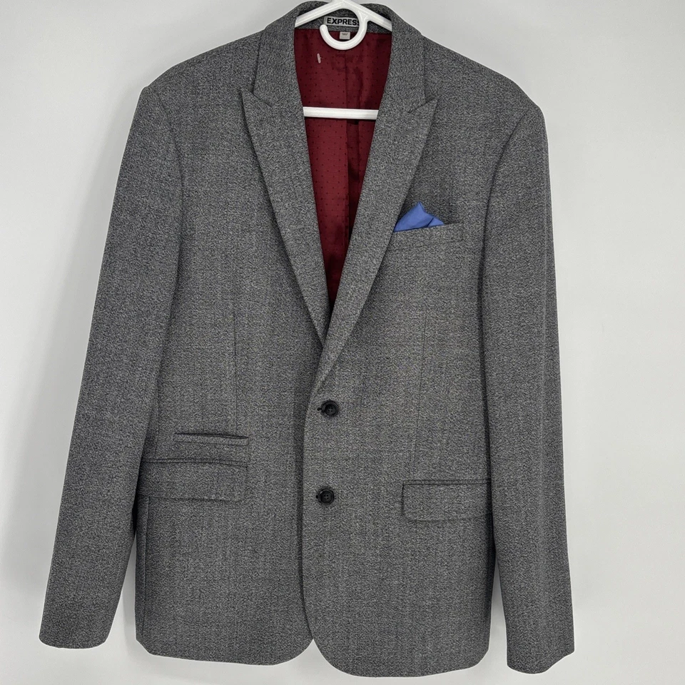 Express фотограф Sport пальто мужской 40R куртка серый две кнопки Slim Fit - Изображение 1 из 4