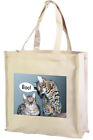 Bengal Cat Canvas Cotton Shopping Bag With Gusset,- Choice Of Colours.