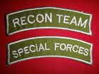 2 Vietnam War Patches: RECON TEAM + SPECIAL FORCES