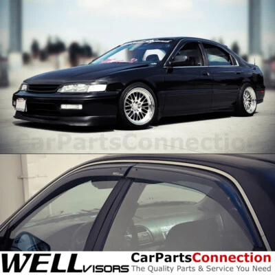 WellVisors Window Visors 94-97 For Honda Accord Sedan Sun Visors Deflectors - Image 1 of 4