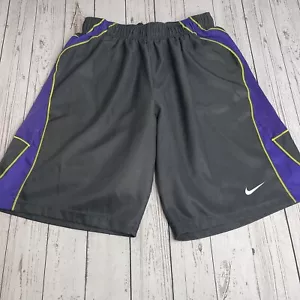 Nike Basketball Running Shorts Los Angeles Lakers Colors Black Purple Mens Large - Picture 1 of 8