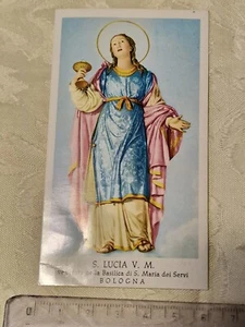 Santino Holy Card Santa Lucia Chiesa dei Servi Bologna Pia7 ^ - Picture 1 of 2