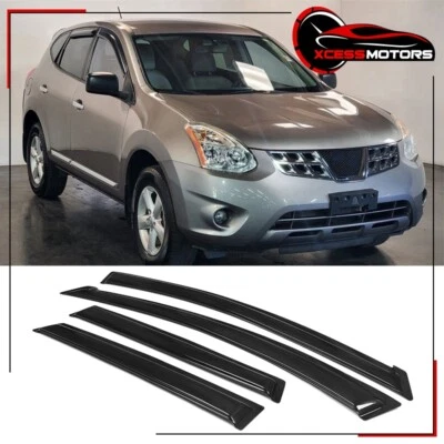 Fits 09-13 Nissan Rogue 14-15 Rogue Select Side Window Visors Deflectors 4PC Set - Image 1 of 4
