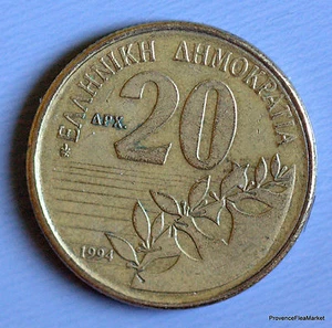 Grèce, République, 20 Drachmes 1994, KM 154 aca 99 - Picture 1 of 2