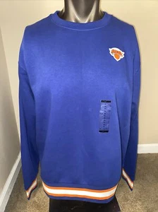 New York Knicks Nike NBA Crew Neck Courtside Pullover Sweatshirt Blue Size L, XL - Picture 1 of 13