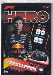 Topps F1 Turbo Attax 2022 Carte Formel 2 N° 13 Max Verstappen Héros - Picture 1 of 2