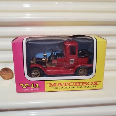 MATCHBOX 1964 MODELS OF YESTERYEAR Y11B RED 1912 PACKARD LANDAULET Mint Boxed - Image 1 of 4