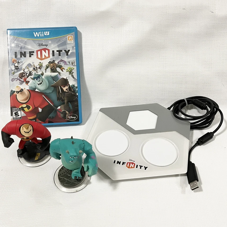 Nintendo Wii U Disney Infinity 1.0 Starter Lot Sully Mr. Incredible Game Base - Image 1 of 4