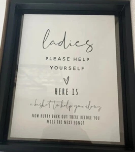 10x12 Wedding Ladies Bathroom Sign - Picture 1 of 3