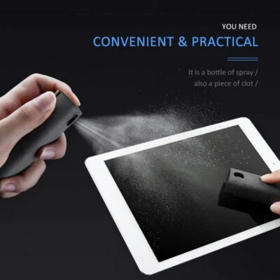 Phone Tablet Laptop Touchscreen Mist Spray Cleaner Microfiber Cloth Dust Removal - Image 1 of 4