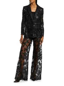Alice + Olivia Judith Embellished Sheer Lace Blazer Size:2 $595 NWT - Picture 1 of 11