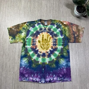 Grateful Dead Garcia Birthday Band Shirt GBB Tie Dye Y2K Mens XXL Rock On Trippy - Picture 1 of 7