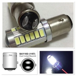 Brake Light 1157 2057 3496 7528 BAY15D 33 SMD LED White K1 AW K - Picture 1 of 2