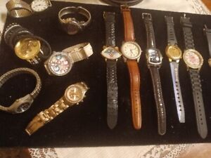 PRE-OWNED VINTAGE TO NOW WATCH LOT INVICTA GUESS TIMEX WENGER XANODU LOT 12