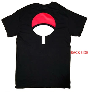 Uchiha Naruto anime clan symbol mens black shirt - Picture 1 of 1