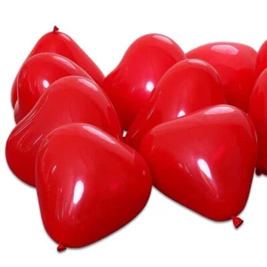 4 pz 16cm PALLONCINI CUORE ROSSO in lattice decorazione festa party - Picture 1 of 1
