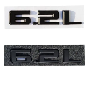 2x 6,2 L emblema negro mate para Chevrolet Silverado Sierra Camaro 19-23 84192174 - Imagen 1 de 6