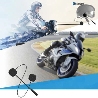 Capacete motocicleta moto interfone fone de ouvido Bluetooth fones de ouvido duplos alto-falante microfone - Imagem 1 de 4