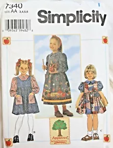 Jersey/Blusas De Colección '96 SIN CORTAR Appletree/Simplicidad Estampado Niña Talla 3-6 - Imagen 1 de 2