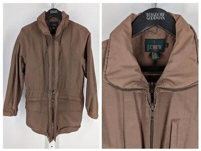 J Crew Vintage 90s Oarsman Nylon Cotton Canvas Anorak Tech Brown Jacket Medium - Image 1 of 4