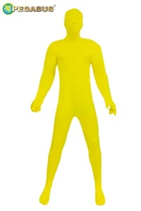 Tuta Zentai Gialla Travestimento Adulto Costume Carnevale Pegasus Made in Italy - Foto 1 di 3