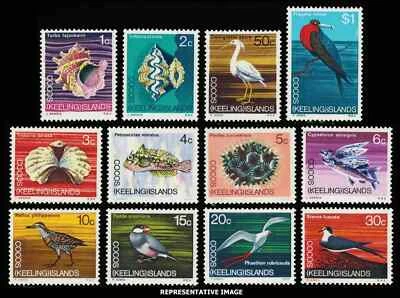 Cocos Islands Scott 8-19 MH 1969 Shells Birds Fish Animals - Image 1 of 2