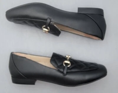 Jones New York Finan Horsebit Flats Black Silver Womens Size 8.5 Classic Chic - Image 1 of 4