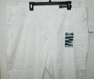 Neu mit Etikett Avenue Damen WEISS Butter Denim Pull-On Knöchelhose * 26 - Bild 1 von 4