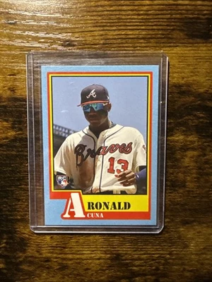2018 TOPPS THROWBACK THURSDAY RONALD ACUNA JR ROOKIE #124 - Image 1 of 2