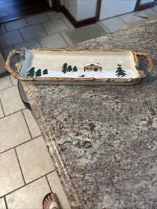 Serving Tray 4” x 15” - St. Nicholas Square Heartland - New - Picture 1 of 3