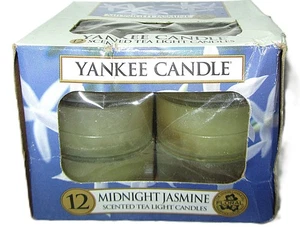 Yankee Candle "MIDNIGHT JAZMINE" Caja de 12 Luces de Té Perfumadas Florales ~ RARO ~ NUEVO - Imagen 1 de 1