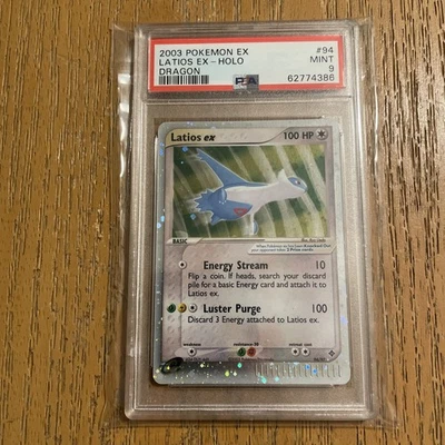 2003 POKEMON EX DRAGON #94 LATIOS EX-HOLO PSA 9  - Image 1 of 4
