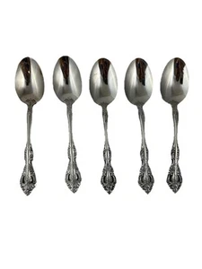 Juego de 5 cucharas soperas de reliquia de acero inoxidable Oneida Michelangelo - Imagen 1 de 12
