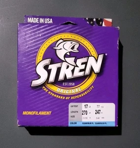 Stren Originale Monofilamento Lenza da Pesca 17 LB 270 iarde BLU CHIARO - Foto 1 di 2