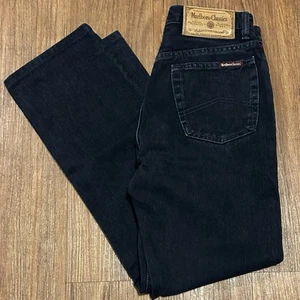 Vintage 90s Marlboro Classics Jeans Size 28 Fits 26x27 Navy Blue Denim USA Made - Picture 1 of 8