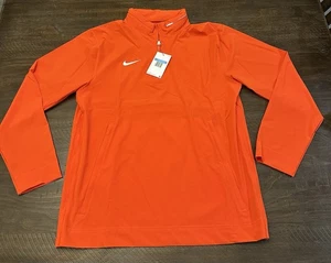 Nike Mens Medium Long-Sleeve Woven Coaches Jacket Clemson Orange FJ9545-820 NEW - Picture 1 of 4