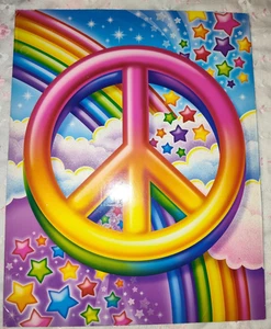 Lisa Frank rainbow glitter peace portfolio folder 2011 - barely used, see photos - Picture 1 of 12