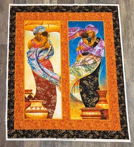 Vintage Night and Day Keith Mallett Studio Springs Industries Cotton Panel 35x43 - Picture 1 of 2