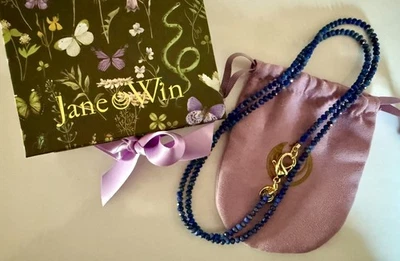 Collar Jane Win - Collar de cuentas de doble envoltura de lapislázuli + caja y bolsa Foto 1 de 4