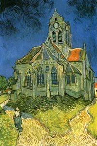 THE CHURCH AT AUVERS 1890 IMPRESSIONISM PAINTING BY VINCENT VAN GOGH REPRO - Picture 1 of 3