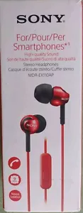 Auriculares Sony Deep Bass rojos con control de teléfono inteligente y micrófono MDREX110APR.CE7 - Imagen 1 de 4