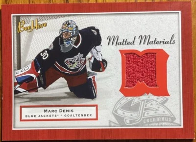 2005-06 Beehive Matted Materials Marc Denis #MM-MD Columbus Blue Jackets - Image 1 of 2