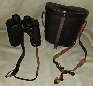 WWII US Navy 1943 BAUSCH & LOMB Binoculars w/ Leather Case - Picture 1 of 10