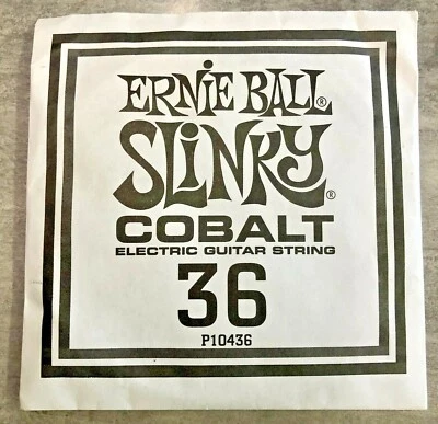 Vintage NOS Ernie Ball Slinky Cobalt Electric Guitar String 36 P10436 NIP Music - Image 1 of 3